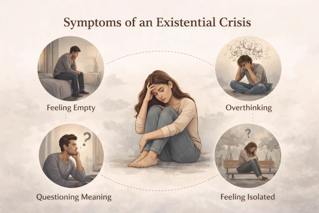 Common symptoms of an existential crisis explained visually