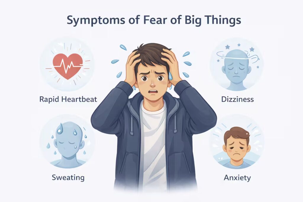 Fear of big things symptoms