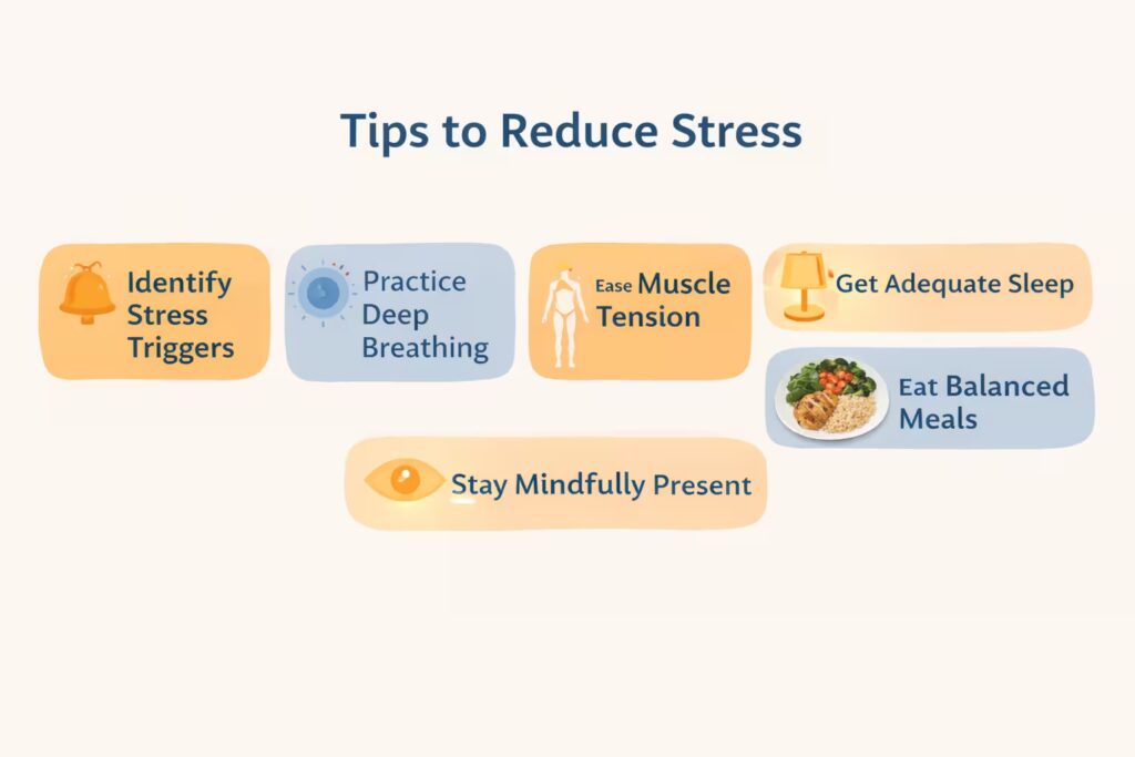 7-day plan checklist for reducing stress naturally with daily steps