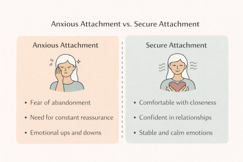 Person showing improved emotional stability after CBT for anxious attachment