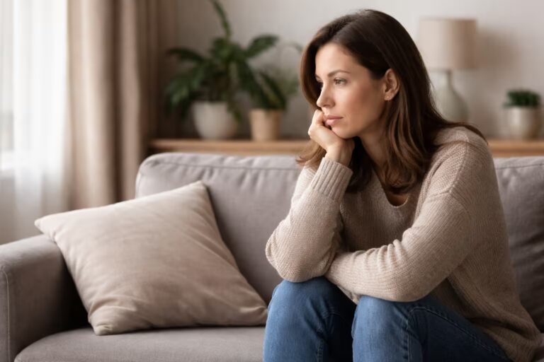 Calm editorial image representing depression, mental health support, and treatment guidance