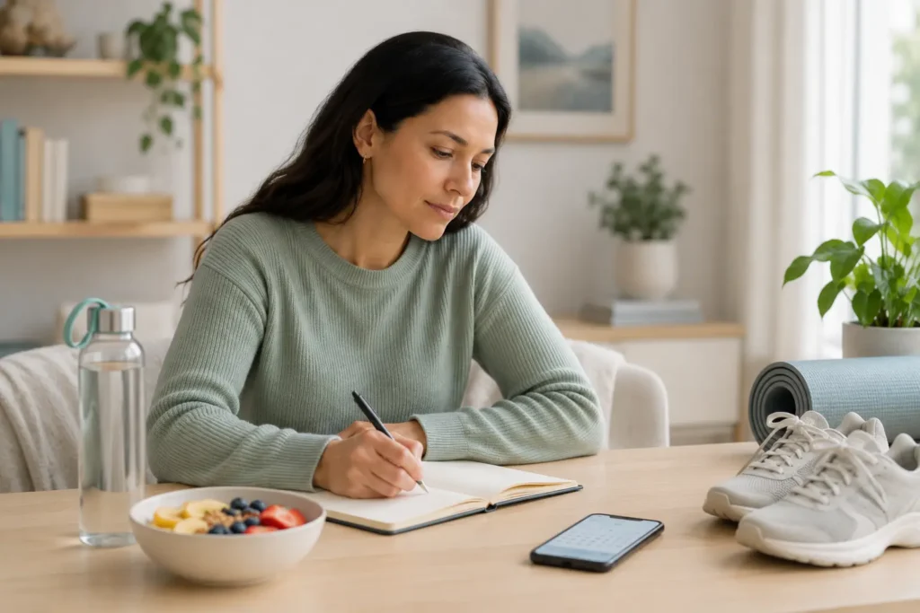 Daily habits connected to behavioral health including sleep, movement, and coping
