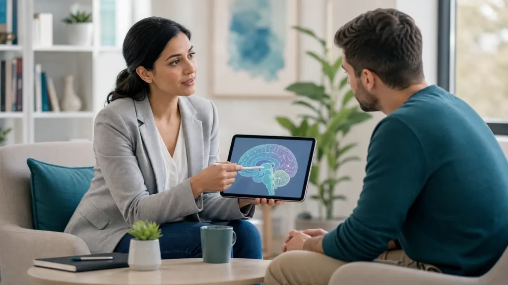 How a Person with Bipolar Thinks. Mental health professional explaining brain science behind bipolar thought patterns