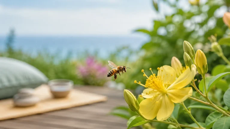 What is the fear of bees called apiphobia explained with a calm bee garden scene